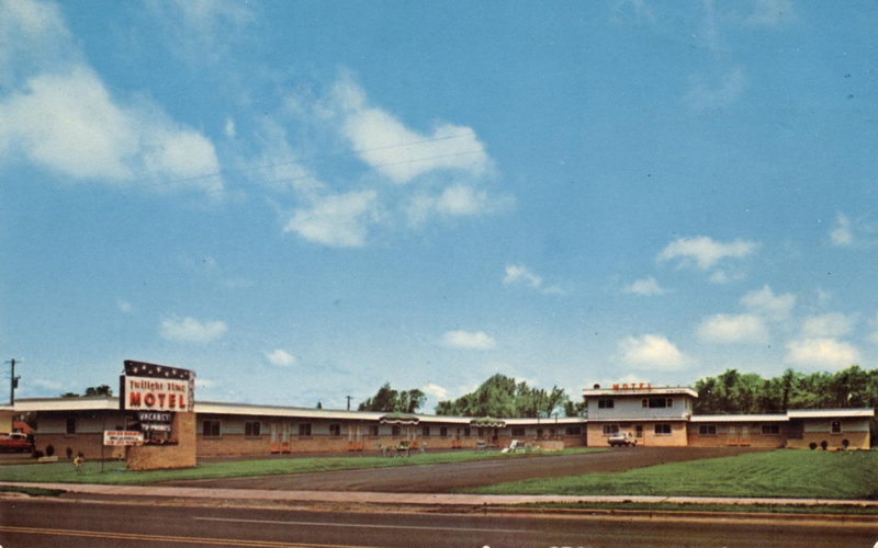 Twilight Motel - Vintage Postcard Back
